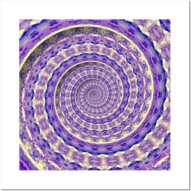 Funky Spiral Mandala Wall Art by Kaleiope_Studio